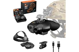 Night Vision Goggles - Nightfox Swift 2 NVG Goggles, Head or Helmet Mounted, Wide FOV, 1x Magnification, Infrared Night Vision Binoculars Stealth 940nm IR, Tactical Digital NODs for Airsoft