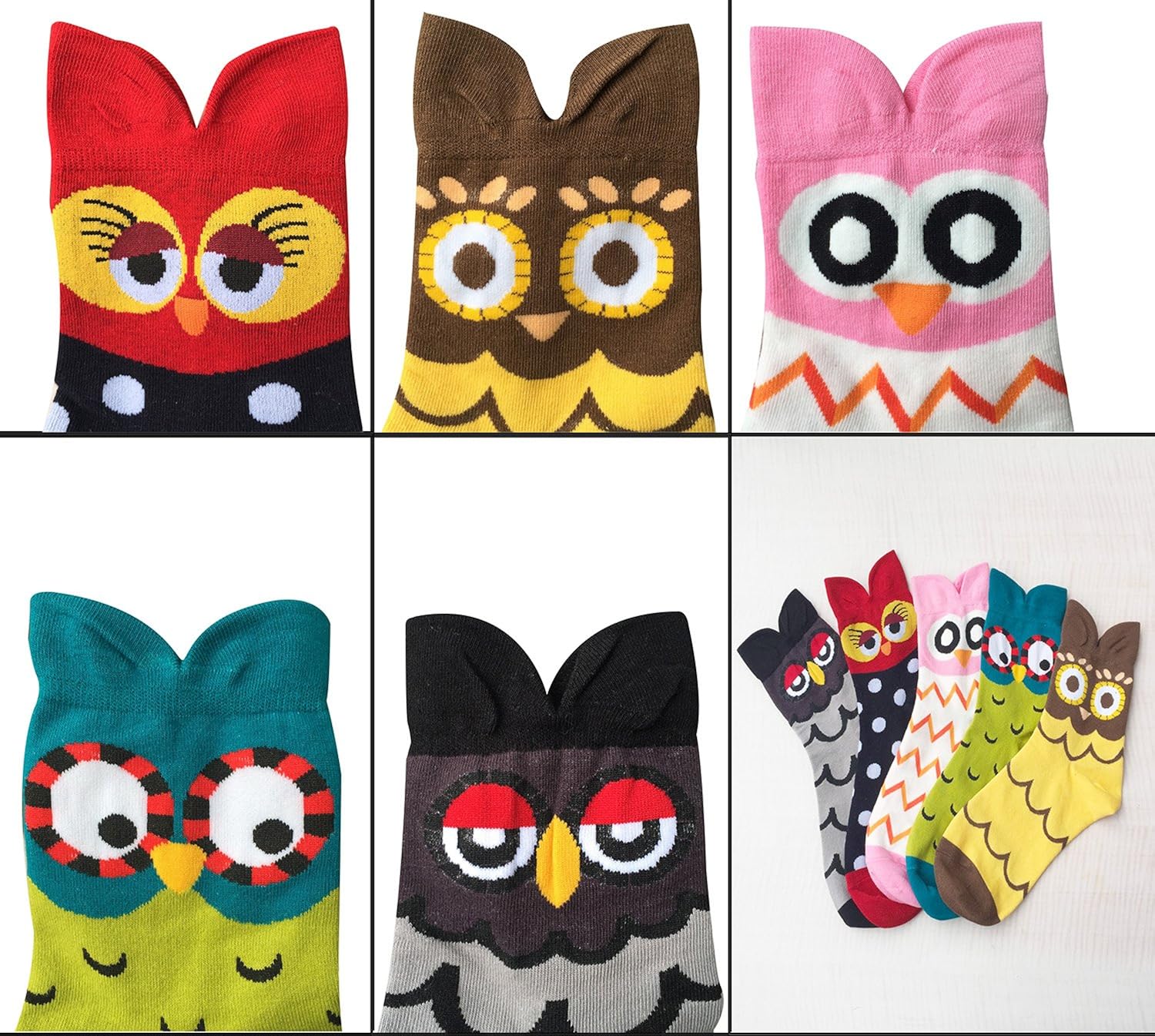 Chalier 5 Pairs Womens Funny socks Cozy Cute Printed Patterned Fun Socks Novelty Cat Socks for Women Gifts at  Women’s Clothing store