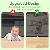 MYPIN Extra Wide Retractable Dog and Baby Gate 140 x 86 cm Black view 4