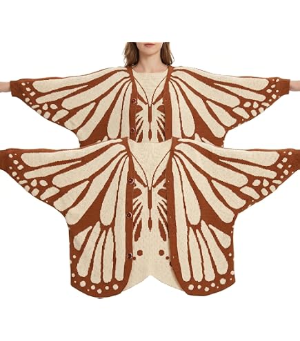 Monarch Butterfly Knit Cardigan, Crochet Monarch Butterfly
