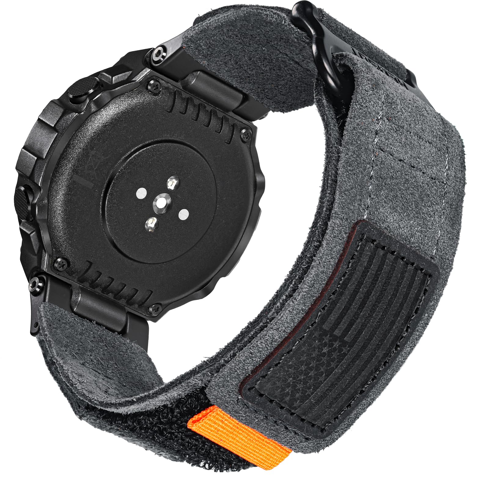 hemsut h Watch Bands Compatible with T-Rex/T-Rex 2/T-Rex Pro/T-Rex Ultra, Millitary Soft Suede Leather Strap With Hook and Loop Design and Tools included