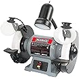 King Canada 8-Inch Bench Grinder, Low Speed with Light (KC-895LS)