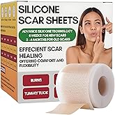 Silicone Scar Tape for Surgical Scars, Silicone Scar Sheets for C-Section, Tummy Tuck, Keloid and Surgical Scars, Face Tape, Medical Grade Scar Tape By Hydro. (1.6'' x 60''Roll-1.5M)