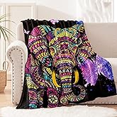 Vencede Elephant Blanket Adult Elephant Throw Blankets for Women Elephant Gifts for Women Girls Baby Kids Soft Elephant Blankets Fuzzy Elephant Blanket Used for Sofa, Couch Chair, Bed(40"x50")