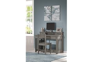 Discovery World Furniture Charcoal Desk, Hutch & Chair