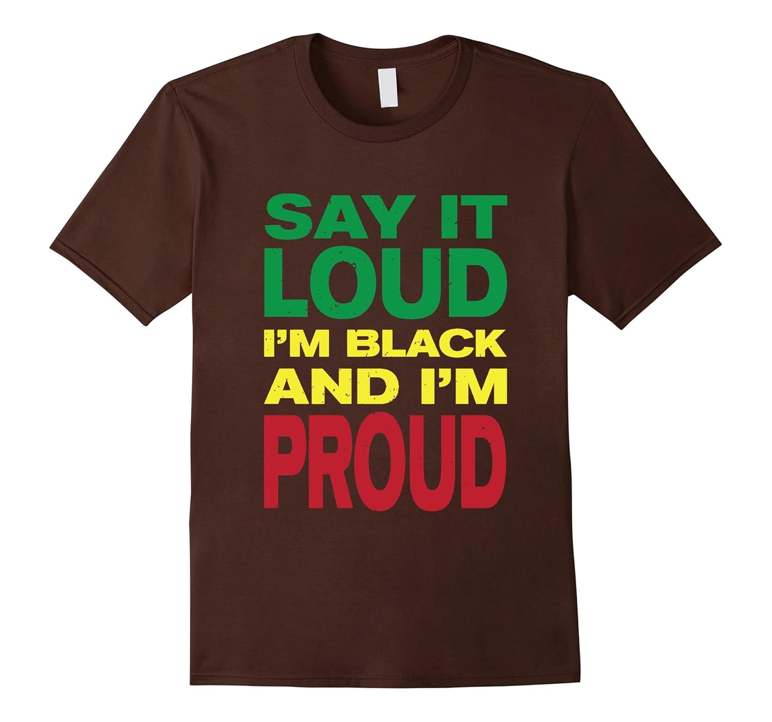 Black History T Shirt Black and Proud African Flag-ANZ