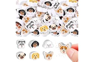 Chivao 72 Pcs Cute Dog Erasers Back to School Gifts for Kids Animal Pencil Top Erasers Mini Kawaii Character Eraser for Classroom Activities Rewards Game Prizes Dog Birthday Party Supplies, 6 Styles