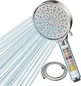 Cobbe Hard Water Filter Shower Head 20 Stage 6 Modes Brushed Nickel