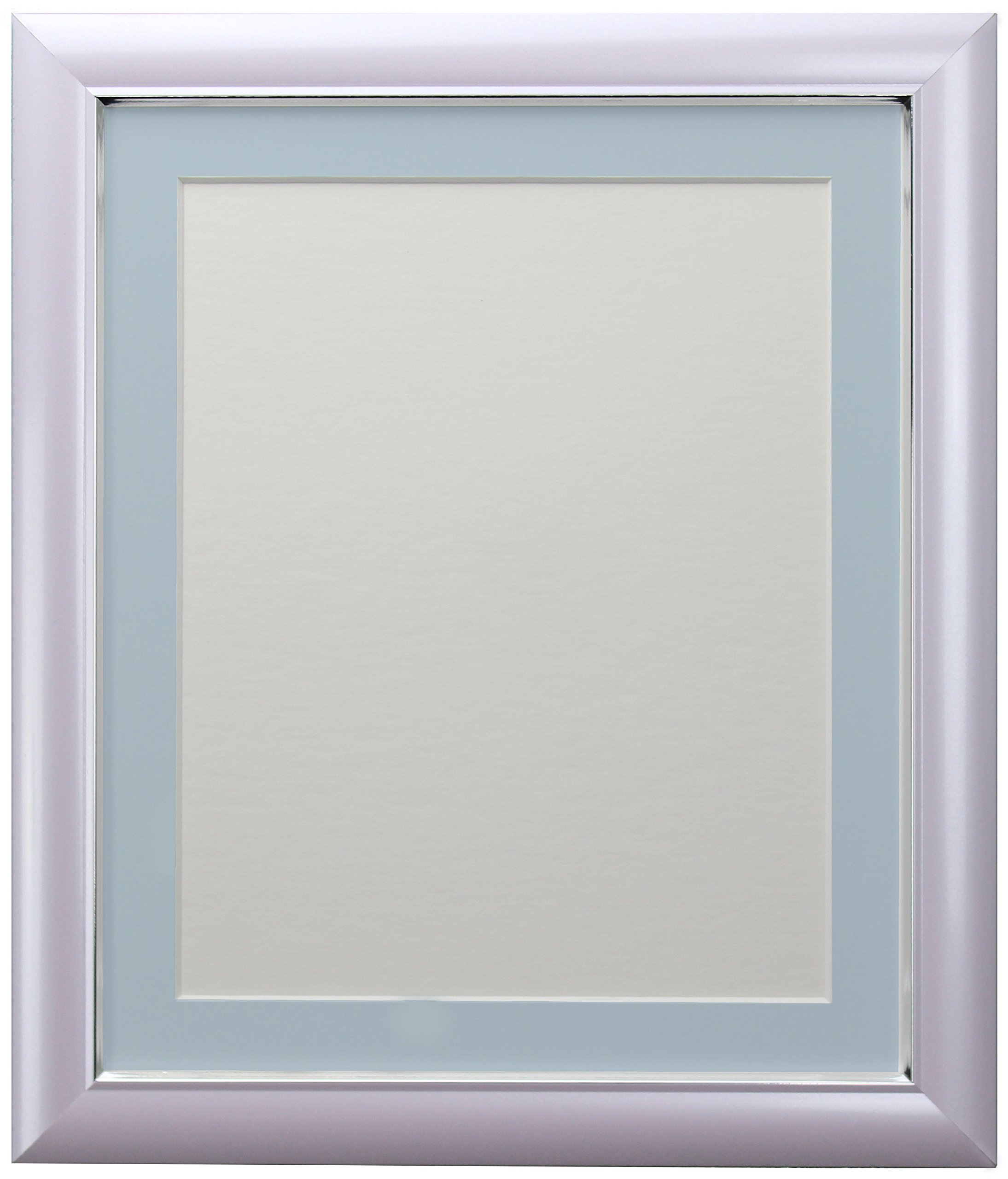 FRAMES BY POST Soda Picture Photo Frame, Plastic, Lilac with Blue Mount, 14 x 11 Inch Image Size A4