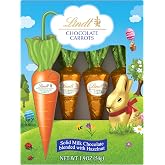 Lindt Chocolate Carrots, Solid Milk Chocolate Easter Candy Blended with Hazelnut, 1.9 Oz Box