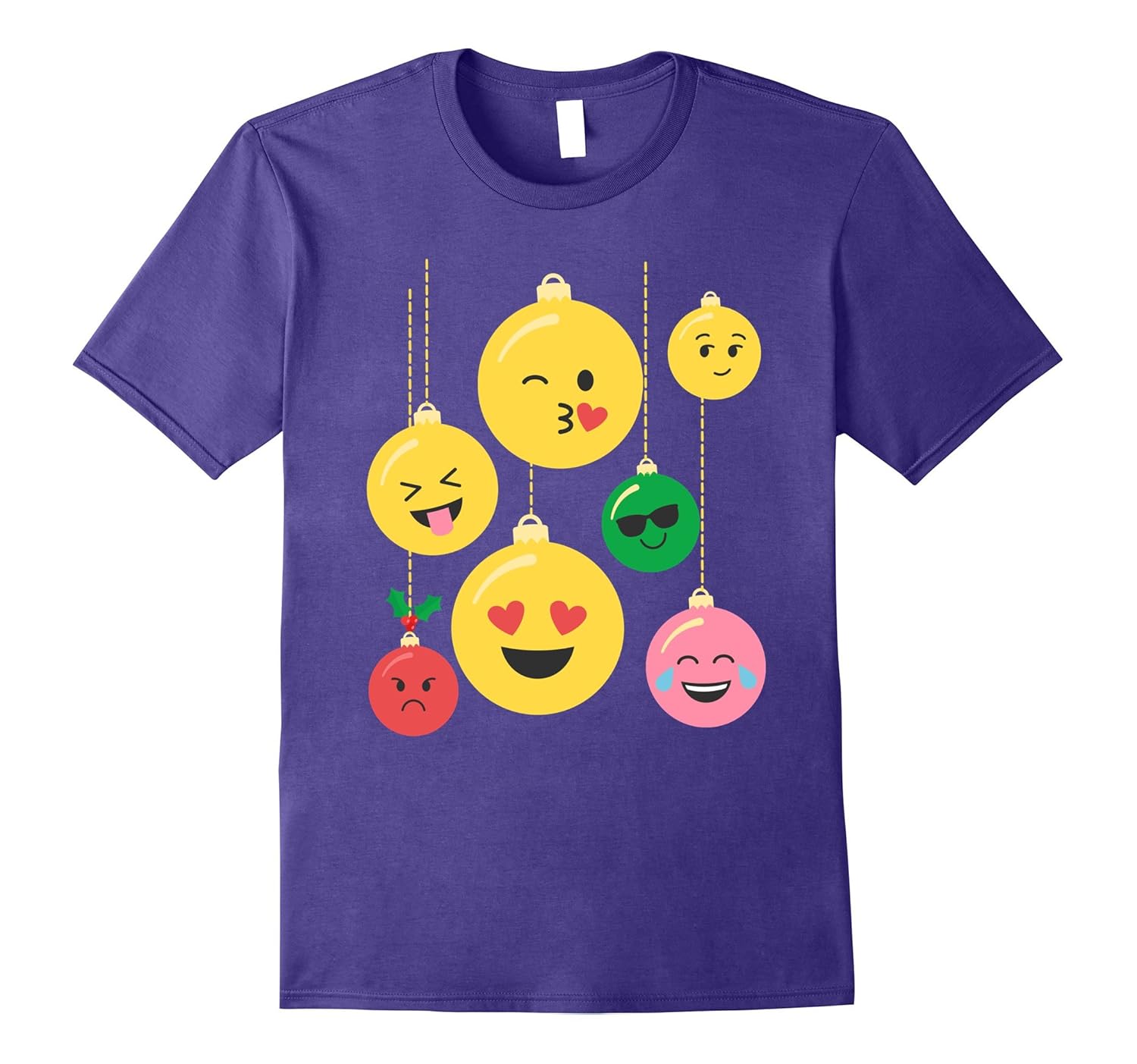 Emoji Ornament Christmas Gift Shirt for Tween Teen Girls-Rose