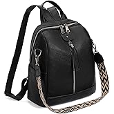 GAEKEAO Backpack Purse for Women Casual Shoulder Bag PU Leather Convertible Travel Ladies Designer Trendy with Zipper Closure