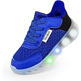 YESKIS Toddler Light Up Shoes Boys Girls Lightweight Breathable Mesh Non-Slip Running Sneakers for Toddler and Little Kid