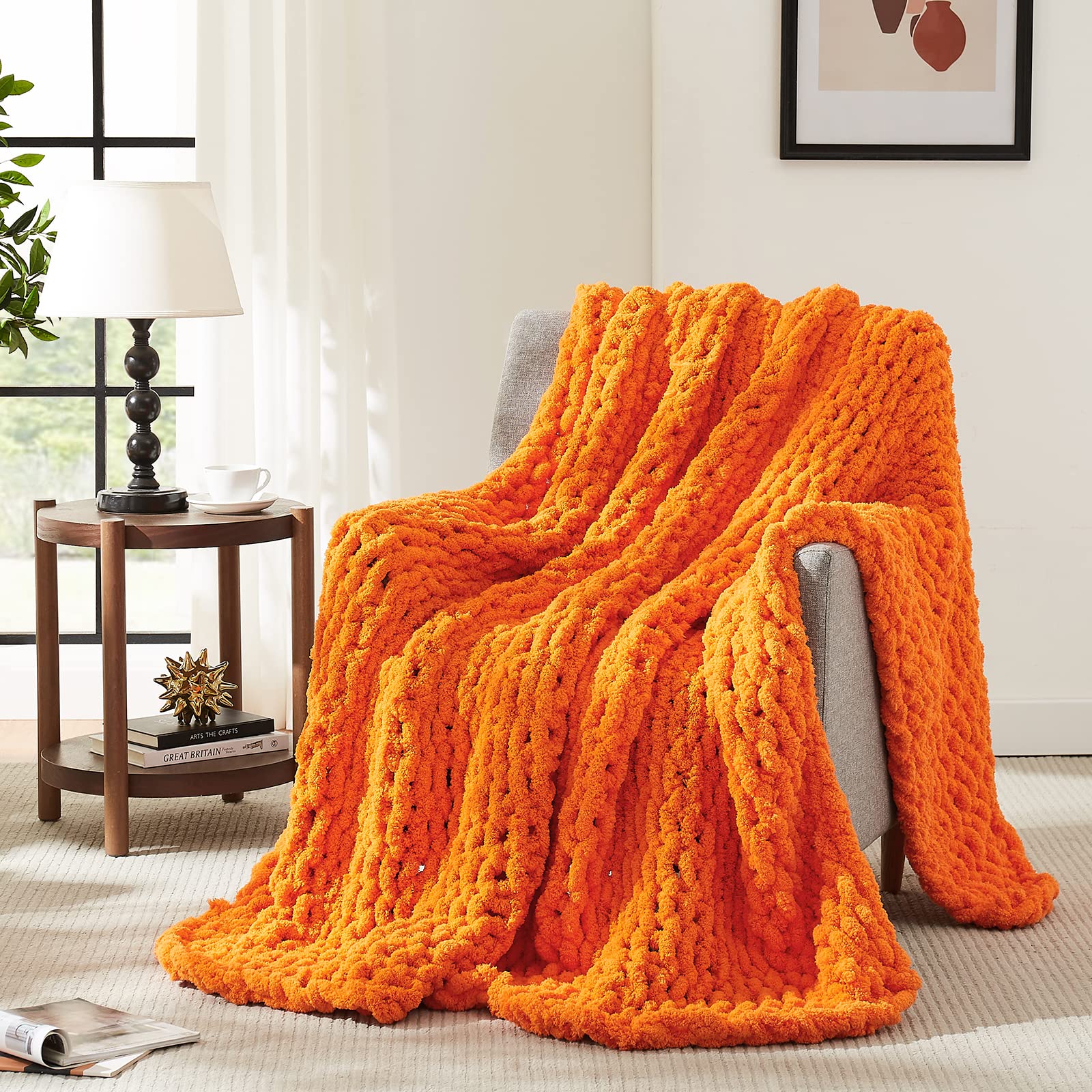 L'AGRATY Chunky Knit Blanket