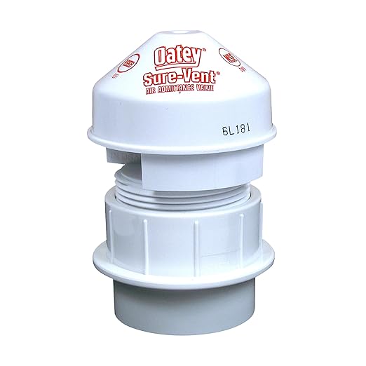 Oatey 39254 6 DFU Air Admittance Valve with 11/2Inch 2Inch PVC