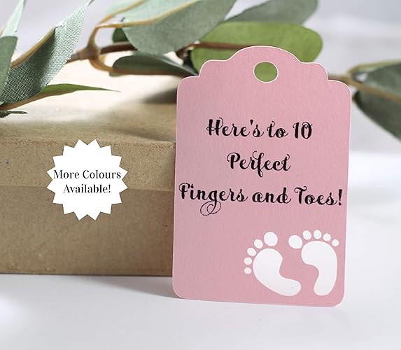 Amazon Com Light Pink Baby Girl Shower Favor Tags Thank You Favor