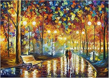 10000 Piece Wooden Jigsaw Puzzles Classic Rompecabezas de Juguete, Jigsaw Puzzle Piezas en adultos y niños, DIY hecho a mano - Adult Puzzles Difficult Noctilucent Growups Puzzle (Rainy Night Walk): Amazon.es: Juguetes