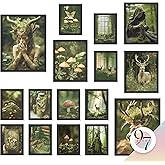 97 Decor Large 11x14 Nature Goblincore Decor - Large Fantasy Wall Art Prints, Magical Forest Posters For Room Aesthetic, Fair