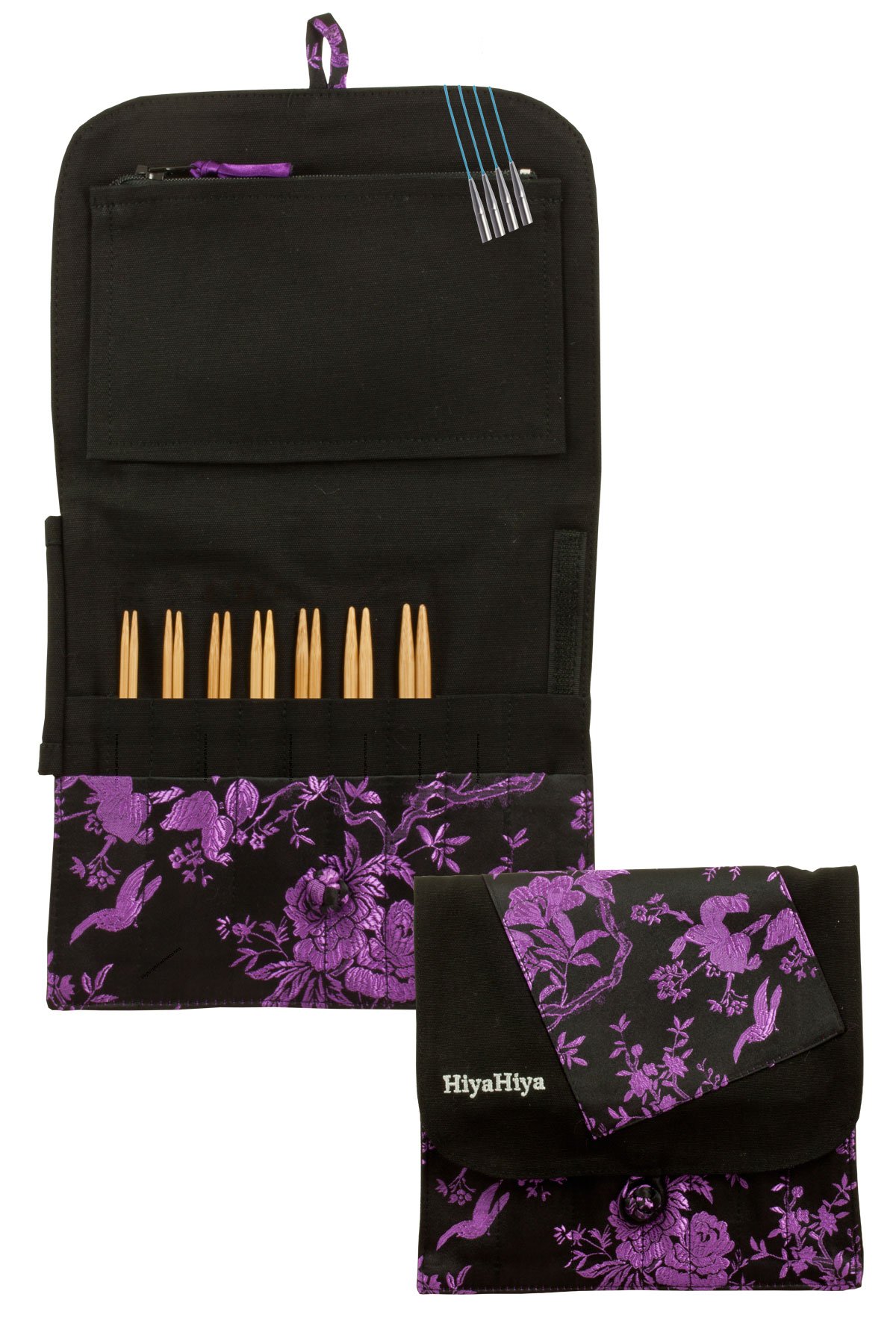 HiyaHiya Interchangeable 4 - inch (10cm) Bamboo Knitting Needle Set; Small Tip Sizes (US 2 - 8) HIBINKIT4SM