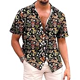Corkifux Mens Hawaiian Shirt Funny Holidays Vacation Party Button Down Short Sleeve Shirts