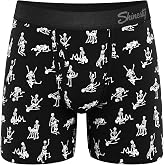 Shinesty Ball Hammock Boxer Brief - Pouch Underwear For Men with Fly - Medium, Skeletons Black