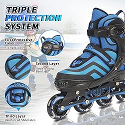 JUSUEN Inline Skates for Kids,Adjustable Roller