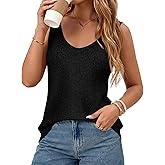 BTFBM Sweater Vest Women 2026 Spring Summer Sleeveless V Neck Sparkle Knit Basic Loose Fit Tank Tops Vacation Outfits