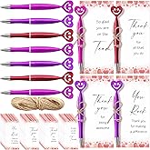Jetec Team Valentines Gifts for Employee Coworker Office Staff Heart Pens with Thank You Cards Appreciation Valentines Party Favors(24 Sets)