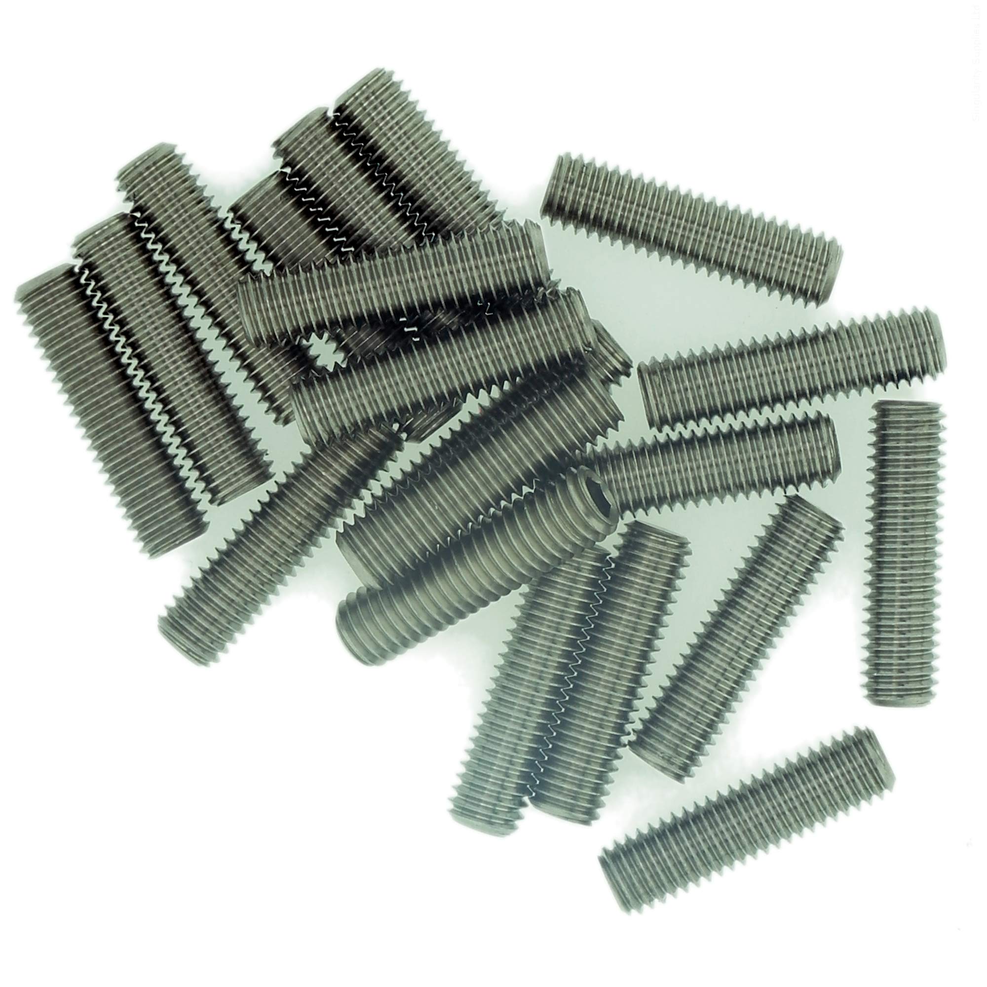 M4 (4mm x 6mm) Hex Socket Grub Screw (Flat Point) - Stainless Steel (A2) (Pack of 20)