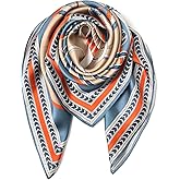 SHIROUYU 100% Pure Mulberry Silk Scarf 35" Large Square Lightweight Headscarf –Women’s Hair Wraps The shawl-With Gift Packed