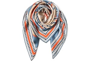 SHIROUYU 100% Pure Mulberry Silk Scarf 35" Large Square Lightweight Headscarf –Women’s Hair Wraps The shawl-With Gift Packed