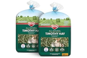 Kaytee Timothy Hay, High Fiber, Grown Specifically for Small Animals, Rabbits, Guinea Pigs, Chinchillas, Ideal Bulk Order for Small Pets, 12 pounds