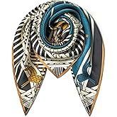SHIROUYU 100% Pure Mulberry Silk Scarf 35" Large Square Lightweight Headscarf –Women’s Hair Wraps The shawl-With Gift Packed