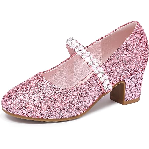 Amazon.com | Mary Jane Platform (Pink Glitter) Adult Shoes, 8 | Pumps