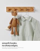 LARHN Wooden Coat Hooks Wall Mounted 5 XL Hooks 42cm 2 Pack All Fixings view 4