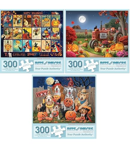 3 Puzzles De 500 Piezas Navideños - Arte De William Vanderdasson, 46x61cm