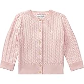 POLO RALPH LAUREN Baby Girl's Cable-Knit Cotton Cardigan (Infant) French Pink/Nevis Pony Player 12 mos