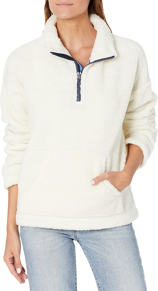 Sherpa Pullover Sweater, Ivory 