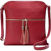 Solene Womens Lightweight Medium Crossbody Purse with Tassel, Perfect Size Crossbody Bags for Daily Use, travel