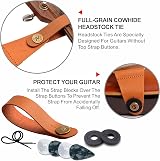 Nefelibata Guitar Strap Rose Gold Nylon Ends Pick Pocket 2in 37-63in view 6