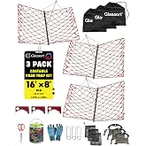 3Pack Castable Crab Trap Kit, Foldable Crab Trap with Rope Bait Clip | Castable Crab Cage for Blue Crabs, Includes Collapsible Bucket , Portable Crabbing Equipment for Pier