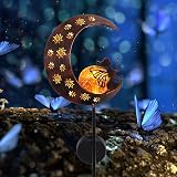 TERESA'S COLLECTIONS Large Moon Fairy Solar Garden Stake Light 31in view 7