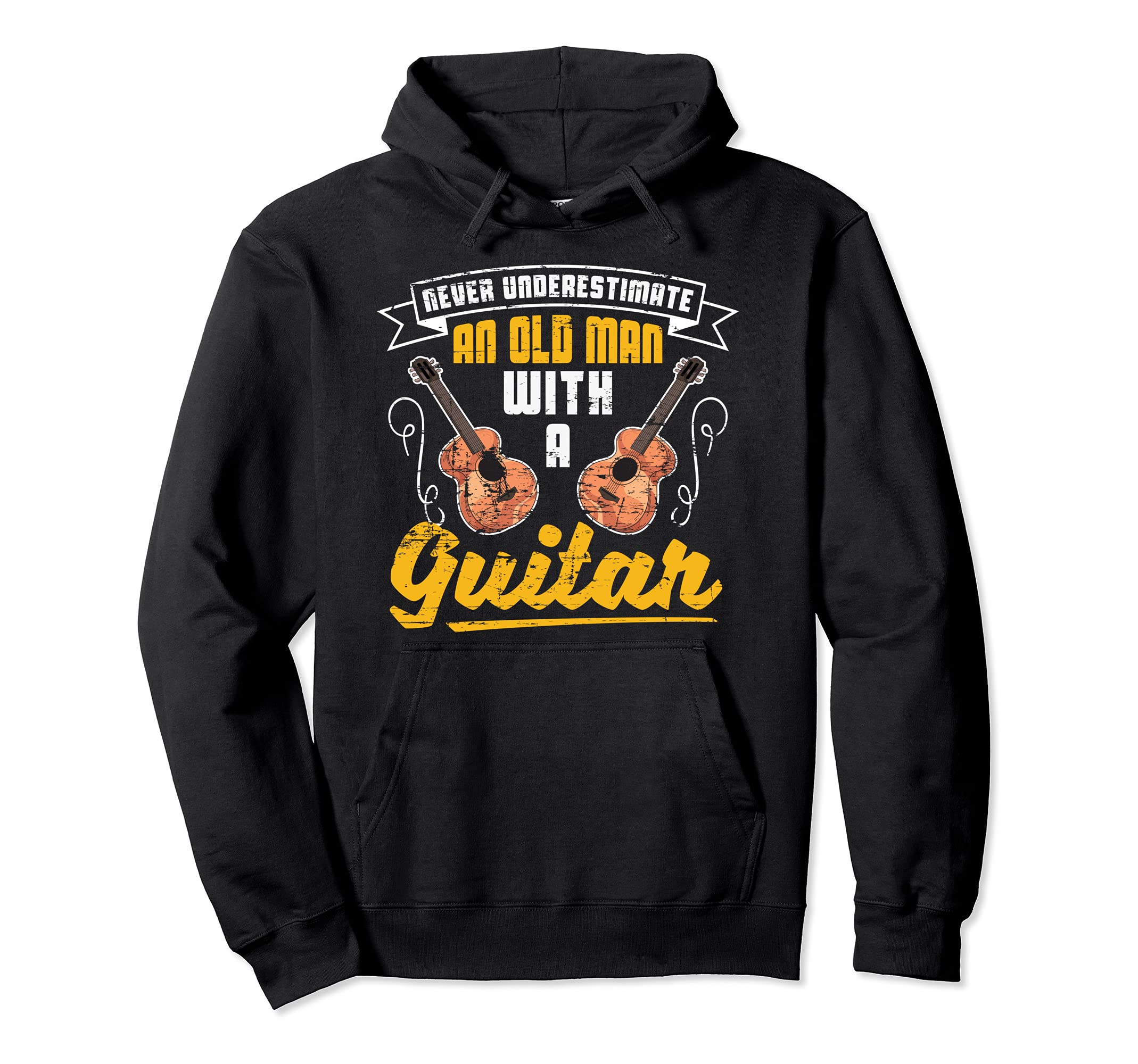 Retired Old Men Guitarist Retirement Guitar Player Guitar Pullover Hoodie