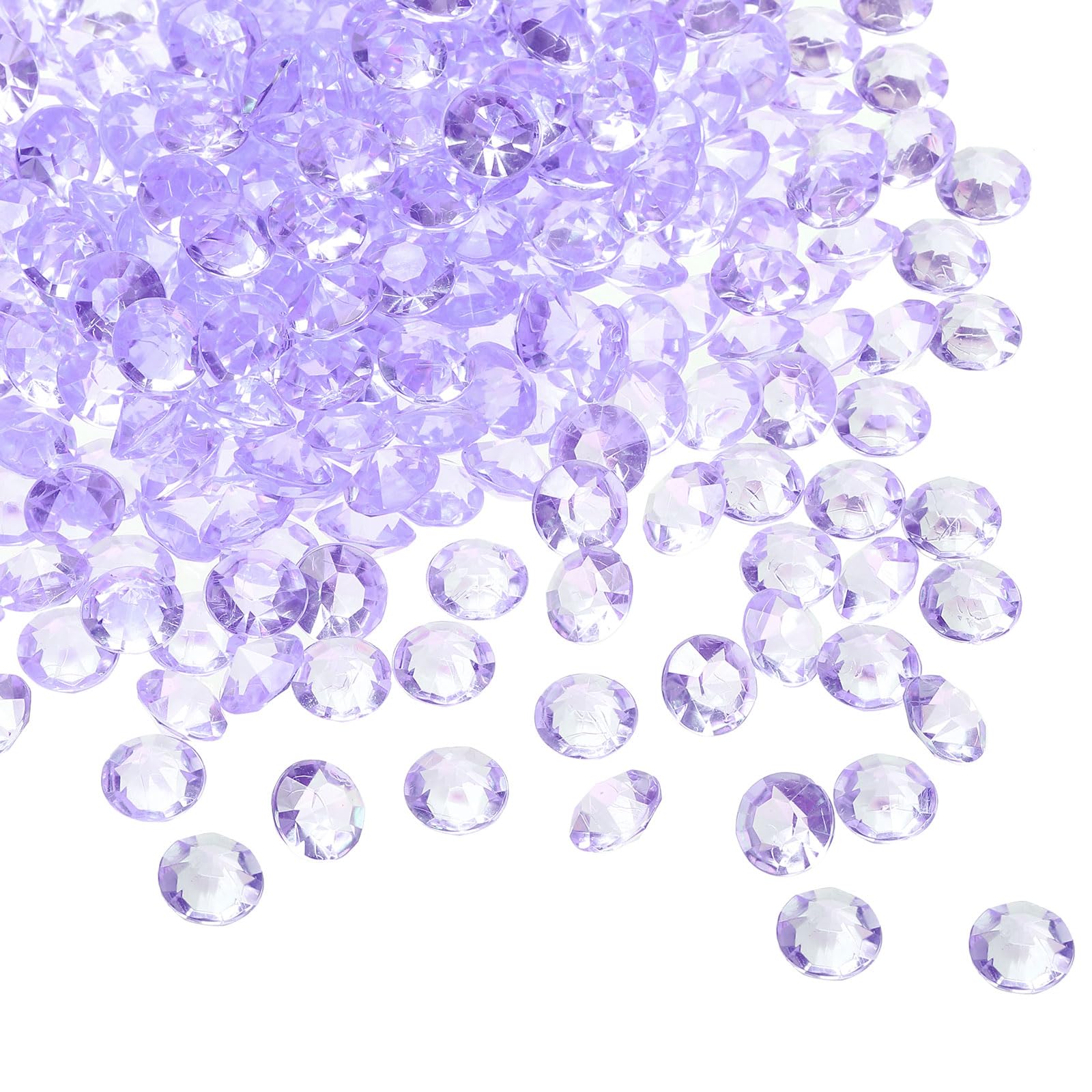 PATIKIL 1000 Pieces Acrylic Diamonds Vase Fillers Plastic 10mm Fake Crystals Gems Wedding Table Scattering Diamond for Wedding Decor Bridal Shower Party Photography Props, Purple