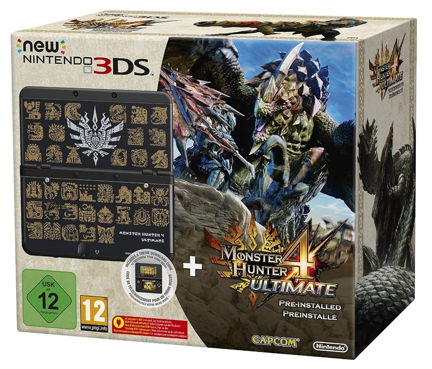 New Nintendo 3DS schwarz inkl. Monster Hunter 4 Ultimate + Zierblende Amazon.de Games