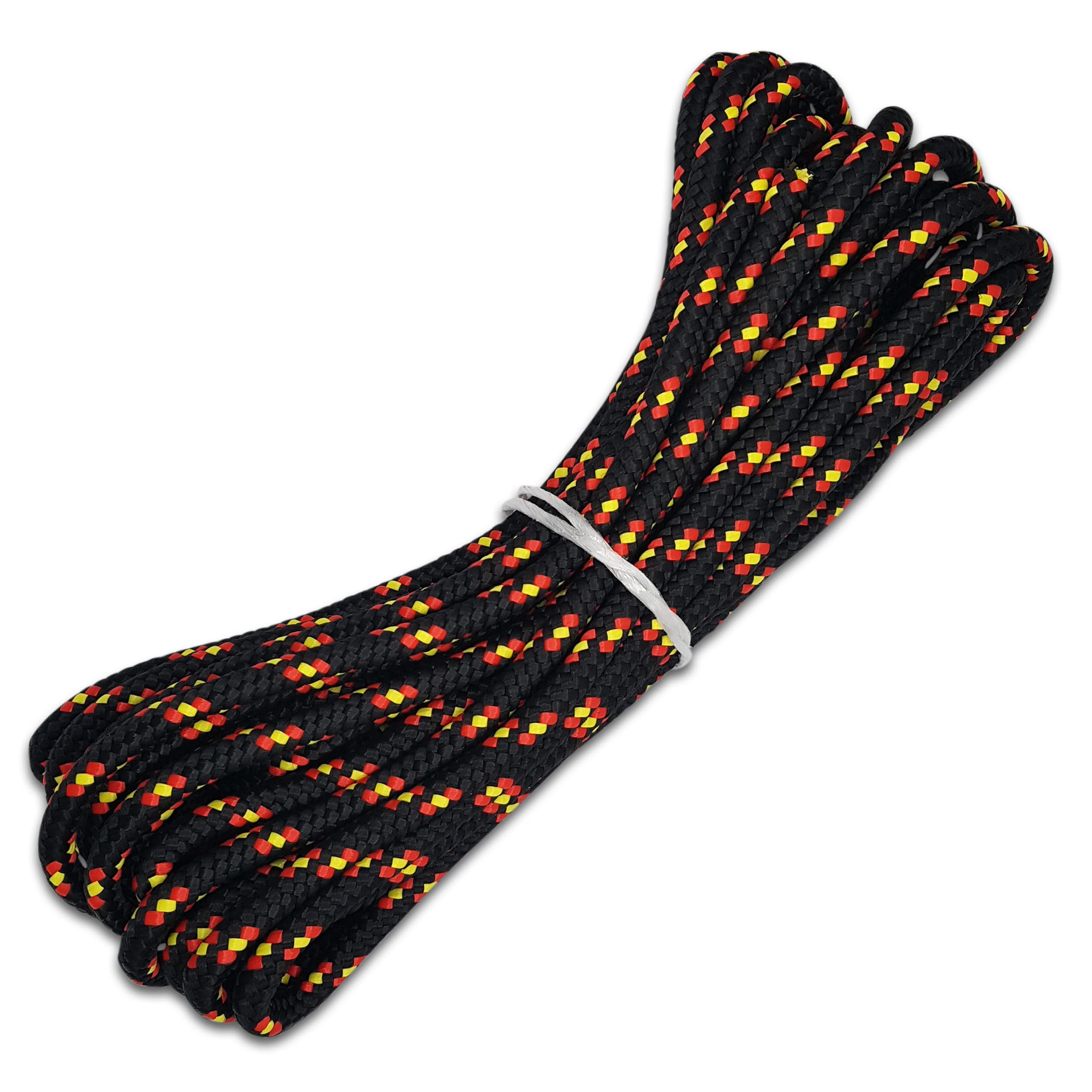 10mm Poly Braided Rope – 10m of Black Line Cord – Reliable and Resilient Paracord for Multiple Tasks – Lightweight Braided Cord – Ideal for Camping, Dock Lines, Sailing, Construction Set by MYPURECORE