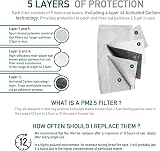 Taswell 50pcs PM2.5 Activated Carbon Filter Mask Filter Replacement Pads 5 Layer view 2