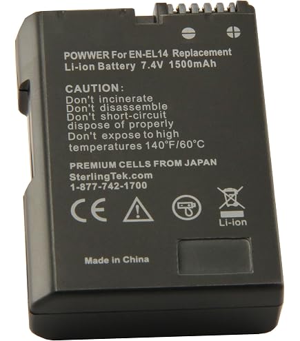 Chargeur De Batterie MH-24 Pour Nikon EN-EL14 / EN-EL14A – Compatible D3100, D3400, D5100, D5600, Coolpix P7000, P7800