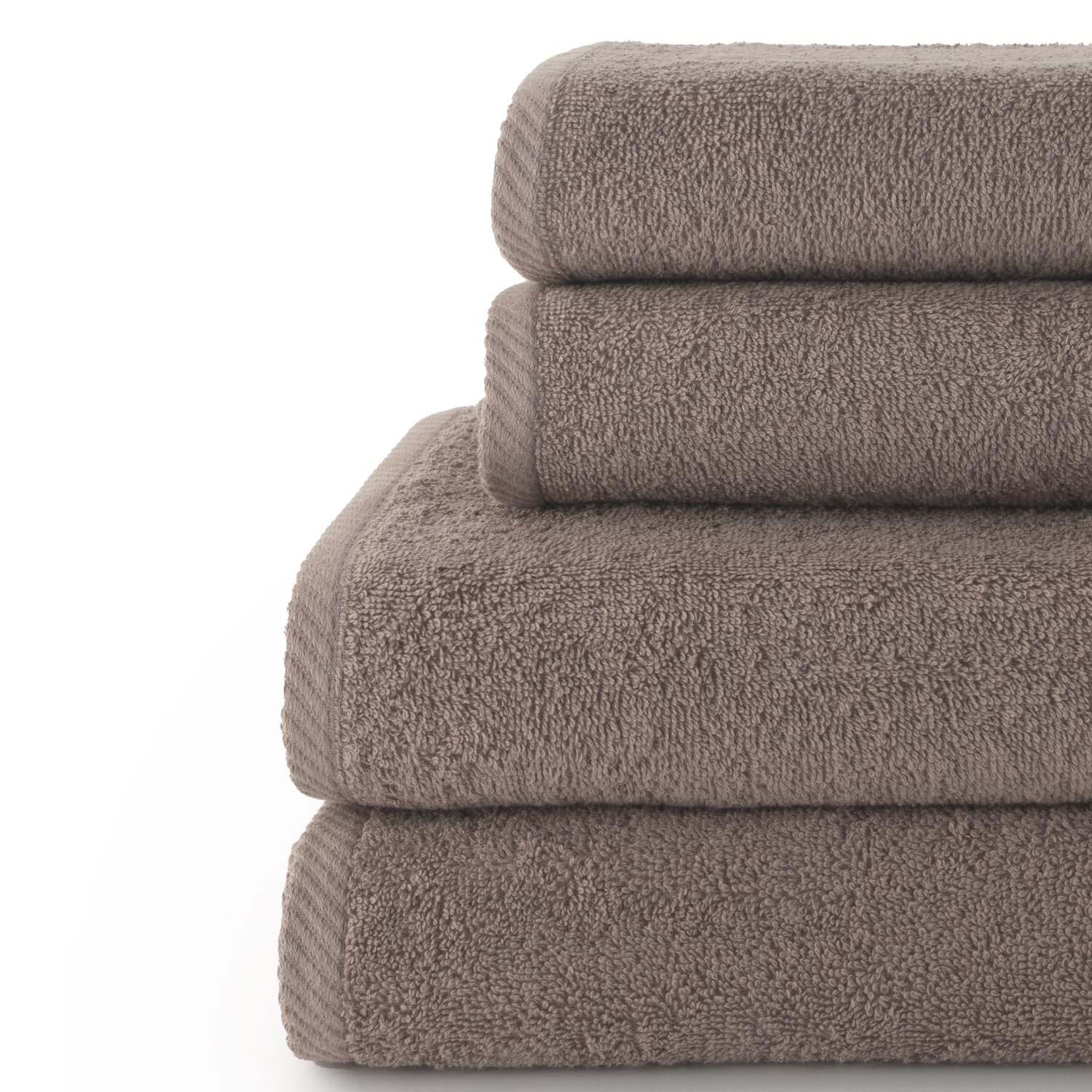 Top Towels - Plus - Large bath towels - Bath towels - 2 hand towels or sink + 2 shower towels - 100% cotton - Vison