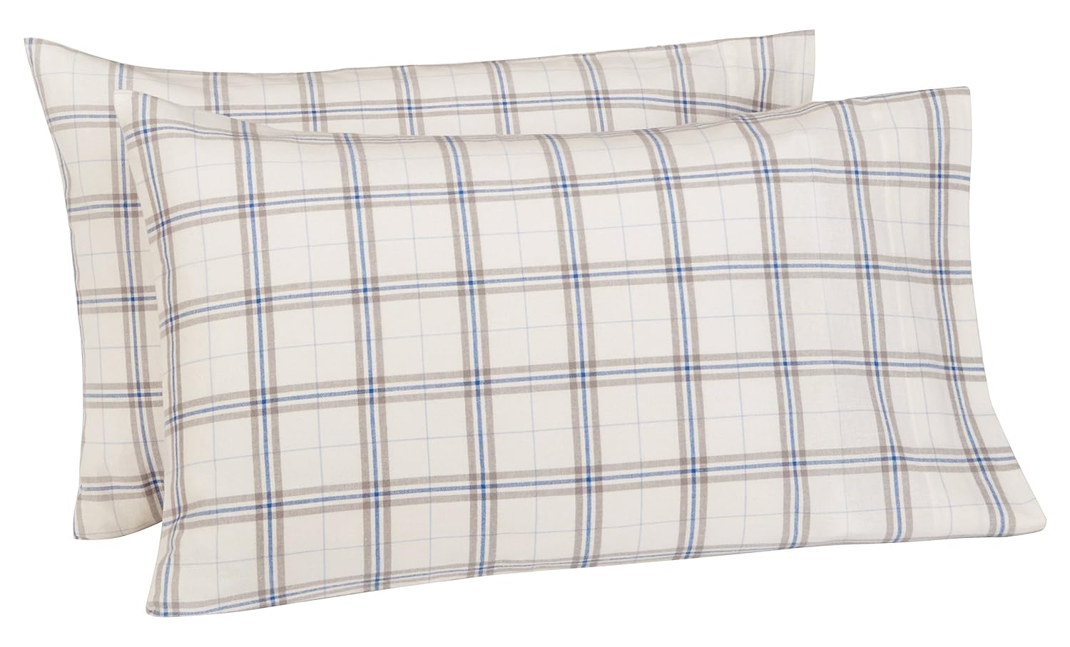 Pinzon 160 Gram Plaid Flannel Pillowcases Standard, Cream